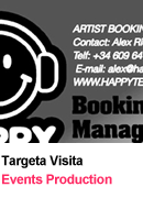 Targeta de Visita -Booking, Management & Events Production